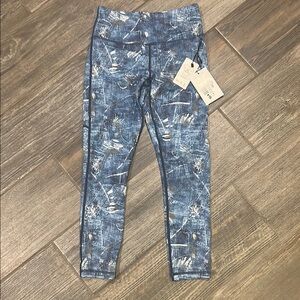 Blue Jeggings with Acid Wash Effect